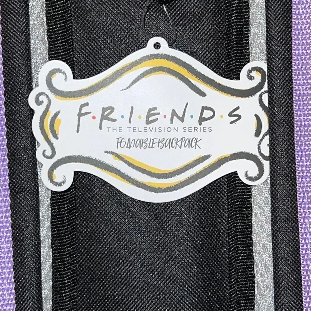 CultureFly Friends TV Show Official Gray Foldable Backpack New
